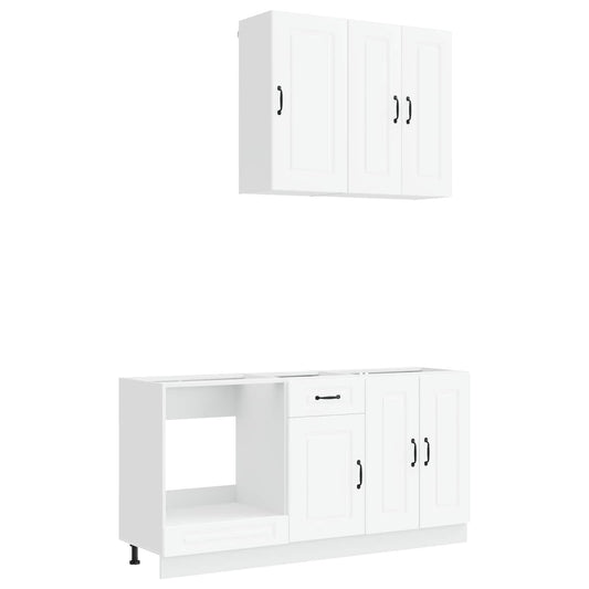 vidaXL Kitchen Unit KALMAR 5 pcs White Engineered Wood
