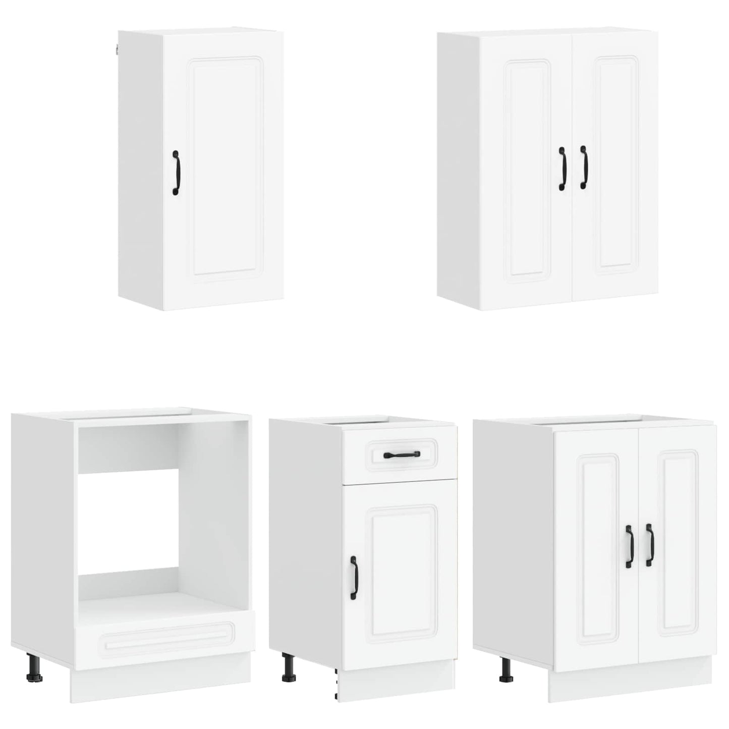 vidaXL Kitchen Unit KALMAR 5 pcs White Engineered Wood