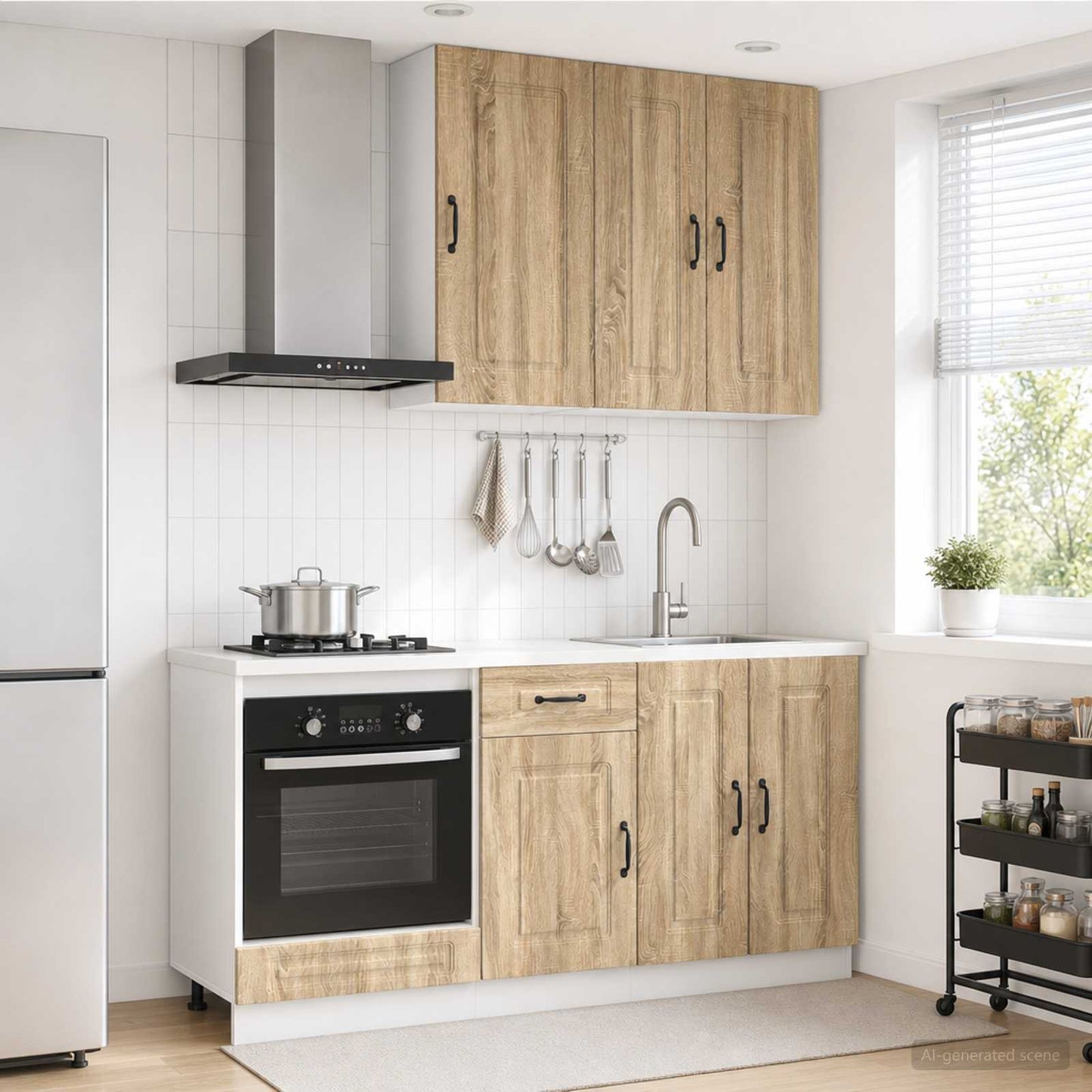 vidaXL Kitchen Unit KALMAR 5 pcs Sonoma Oak Engineered Wood