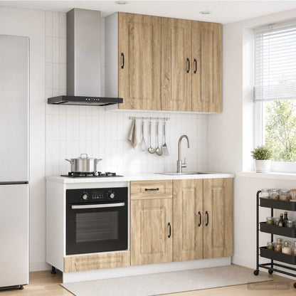 vidaXL Kitchen Unit KALMAR 5 pcs Sonoma Oak Engineered Wood