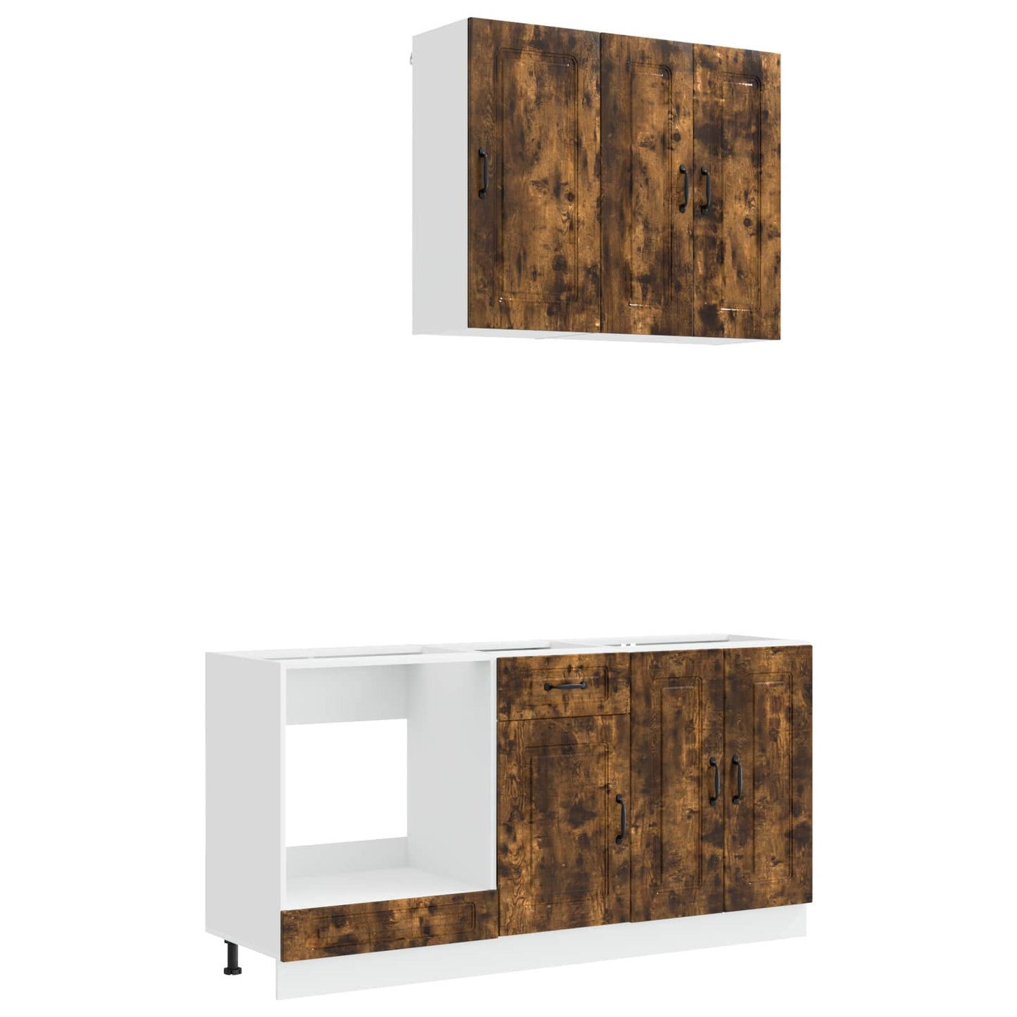 vidaXL Kitchen Unit KALMAR 5 pcs Smoked Oak Engineered Wood