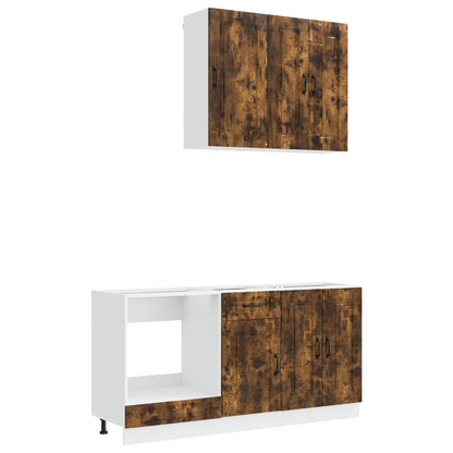 vidaXL Kitchen Unit KALMAR 5 pcs Smoked Oak Engineered Wood