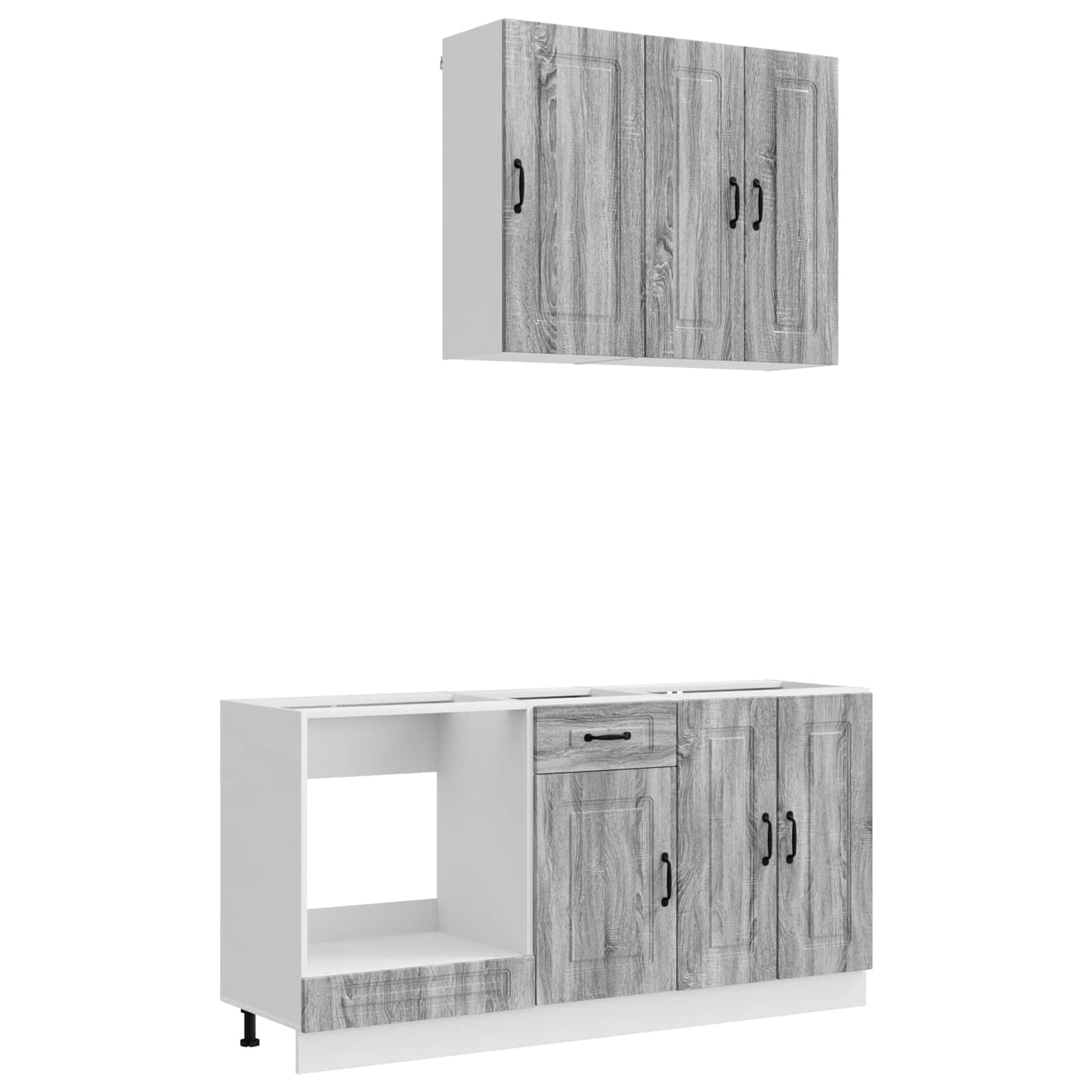 vidaXL Kitchen Unit KALMAR 5 pcs Grey Sonoma Engineered Wood