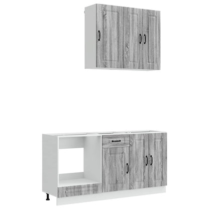 vidaXL Kitchen Unit KALMAR 5 pcs Grey Sonoma Engineered Wood