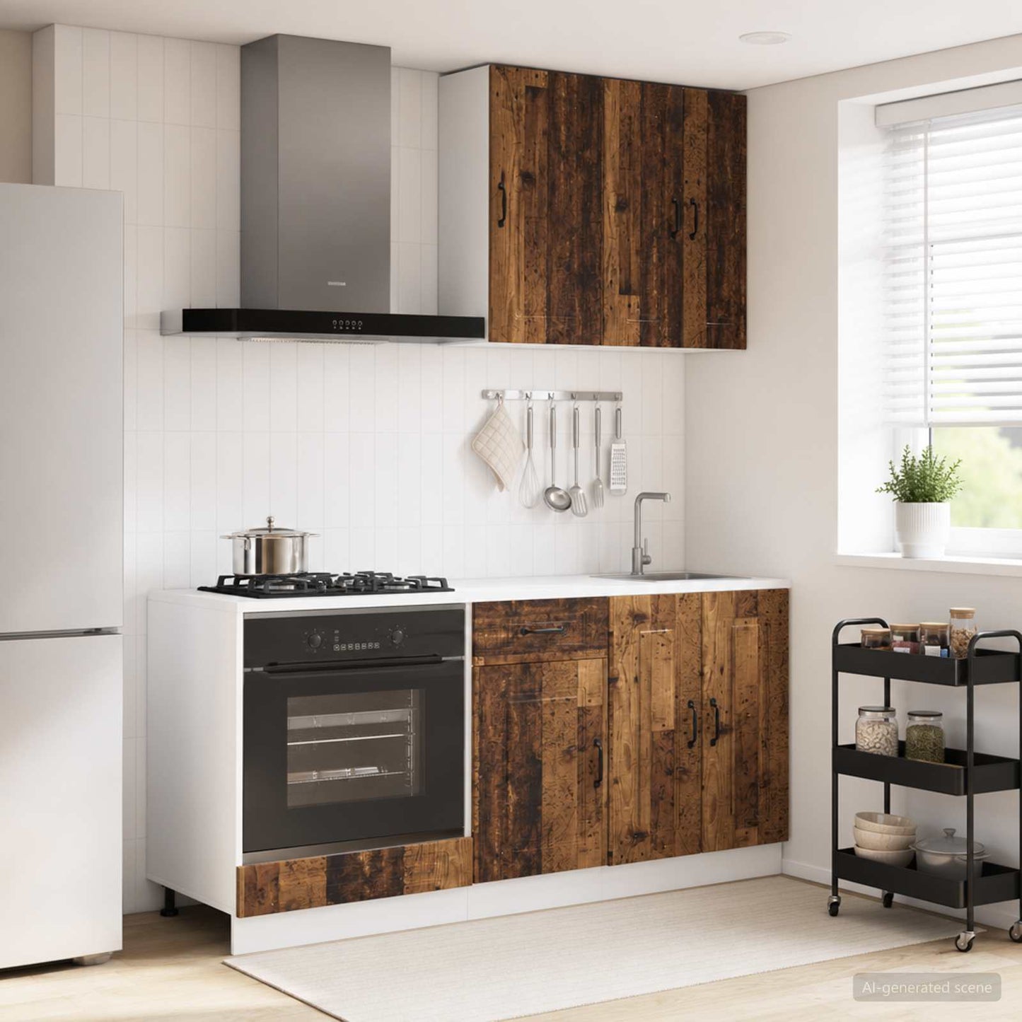vidaXL Kitchen Unit KALMAR 5 pcs Old Wood Engineered Wood