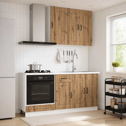 vidaXL Kitchen Unit KALMAR 5 pcs Artisan Oak Engineered Wood
