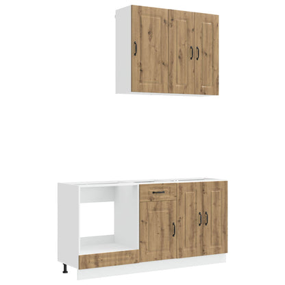vidaXL Kitchen Unit KALMAR 5 pcs Artisan Oak Engineered Wood