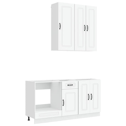 vidaXL Kitchen Unit KALMAR 5 pcs White Engineered Wood