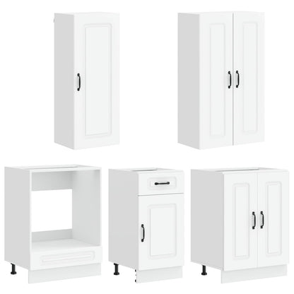 vidaXL Kitchen Unit KALMAR 5 pcs White Engineered Wood