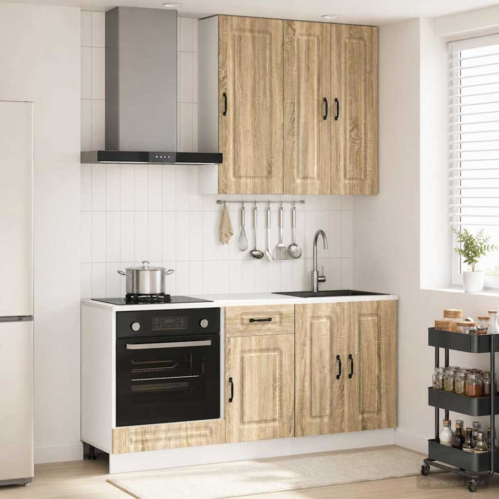 vidaXL Kitchen Unit KALMAR 5 pcs Sonoma Oak Engineered Wood