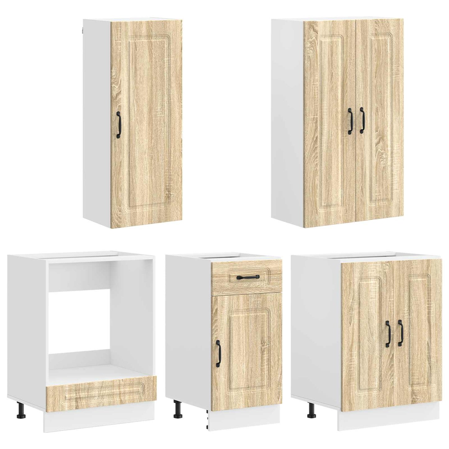 vidaXL Kitchen Unit KALMAR 5 pcs Sonoma Oak Engineered Wood