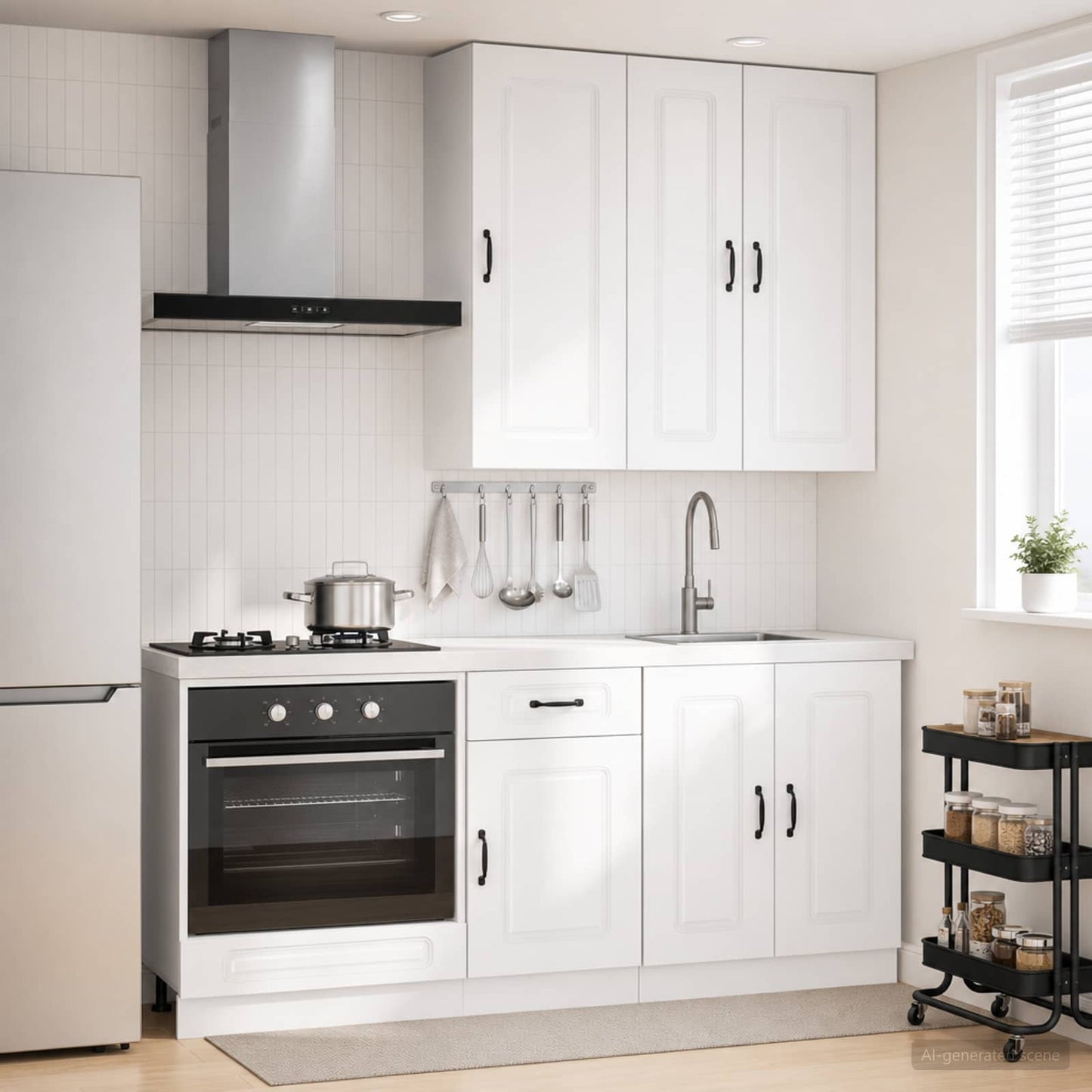 vidaXL Kitchen Unit KALMAR 5 pcs High Gloss White Engineered Wood
