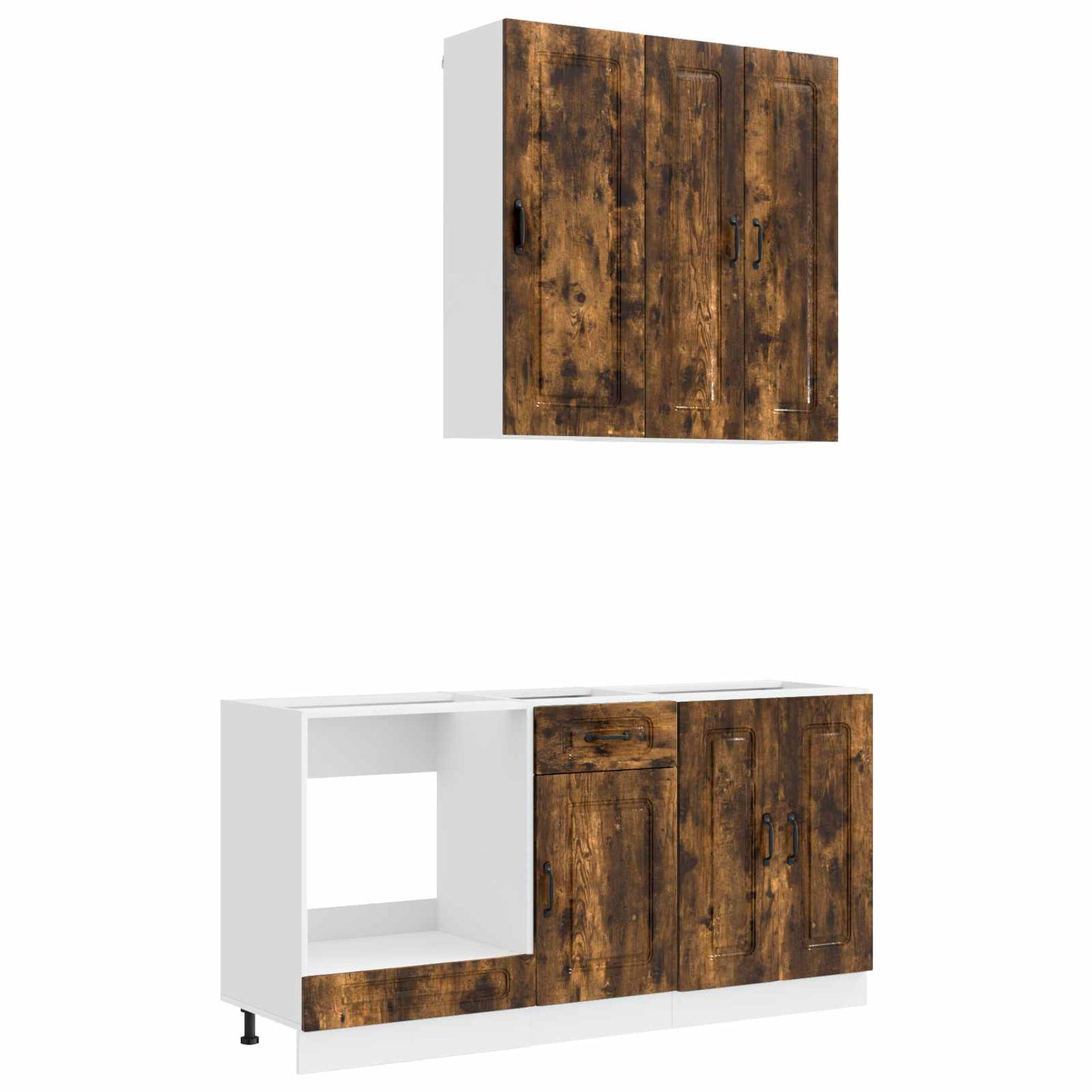 vidaXL Kitchen Unit KALMAR 5 pcs Smoked Oak Engineered Wood