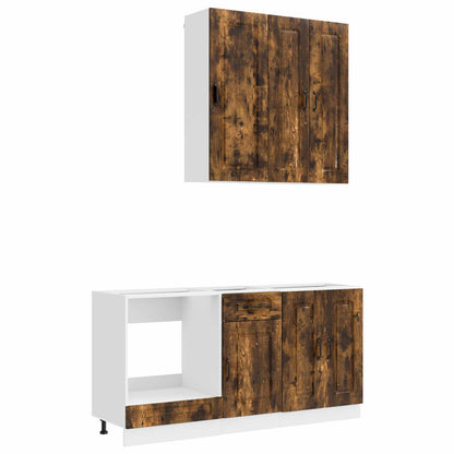 vidaXL Kitchen Unit KALMAR 5 pcs Smoked Oak Engineered Wood