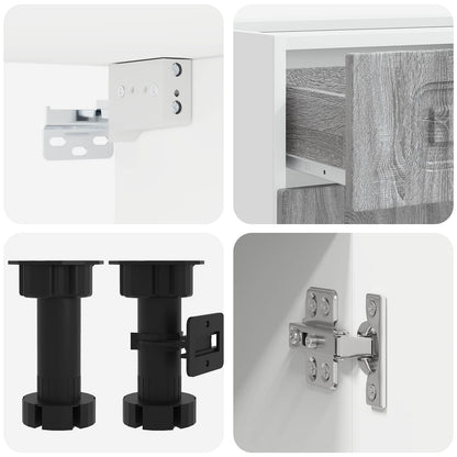 vidaXL Kitchen Unit KALMAR 5 pcs Grey Sonoma Engineered Wood