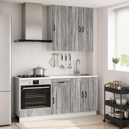 vidaXL Kitchen Unit KALMAR 5 pcs Grey Sonoma Engineered Wood