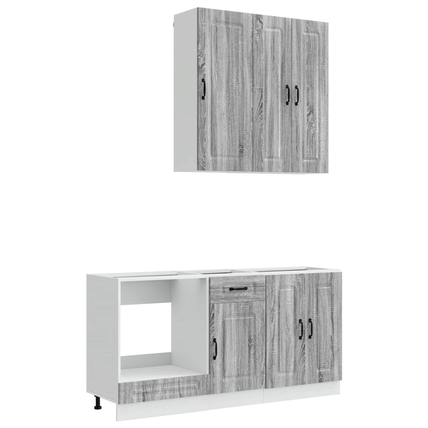 vidaXL Kitchen Unit KALMAR 5 pcs Grey Sonoma Engineered Wood