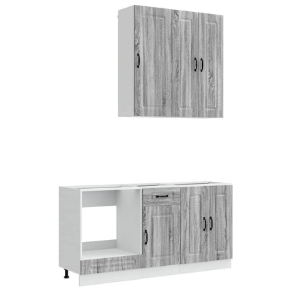 vidaXL Kitchen Unit KALMAR 5 pcs Grey Sonoma Engineered Wood