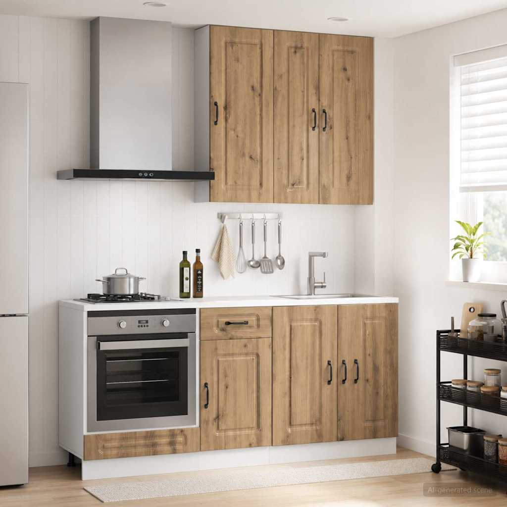 vidaXL Kitchen Unit KALMAR 5 pcs Artisan Oak Engineered Wood
