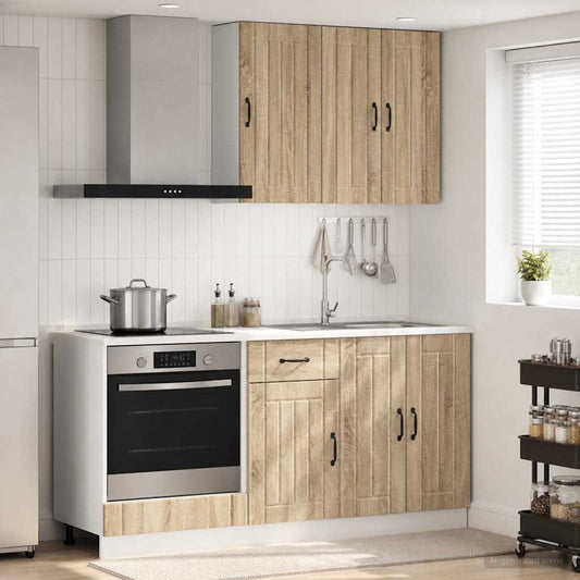 vidaXL Kitchen Unit LUCCA 5 pcs Sonoma Oak Engineered Wood