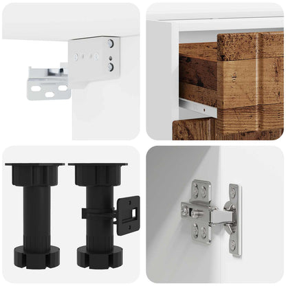 vidaXL Kitchen Unit LUCCA 5 pcs Old Wood Engineered Wood