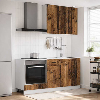 vidaXL Kitchen Unit LUCCA 5 pcs Old Wood Engineered Wood
