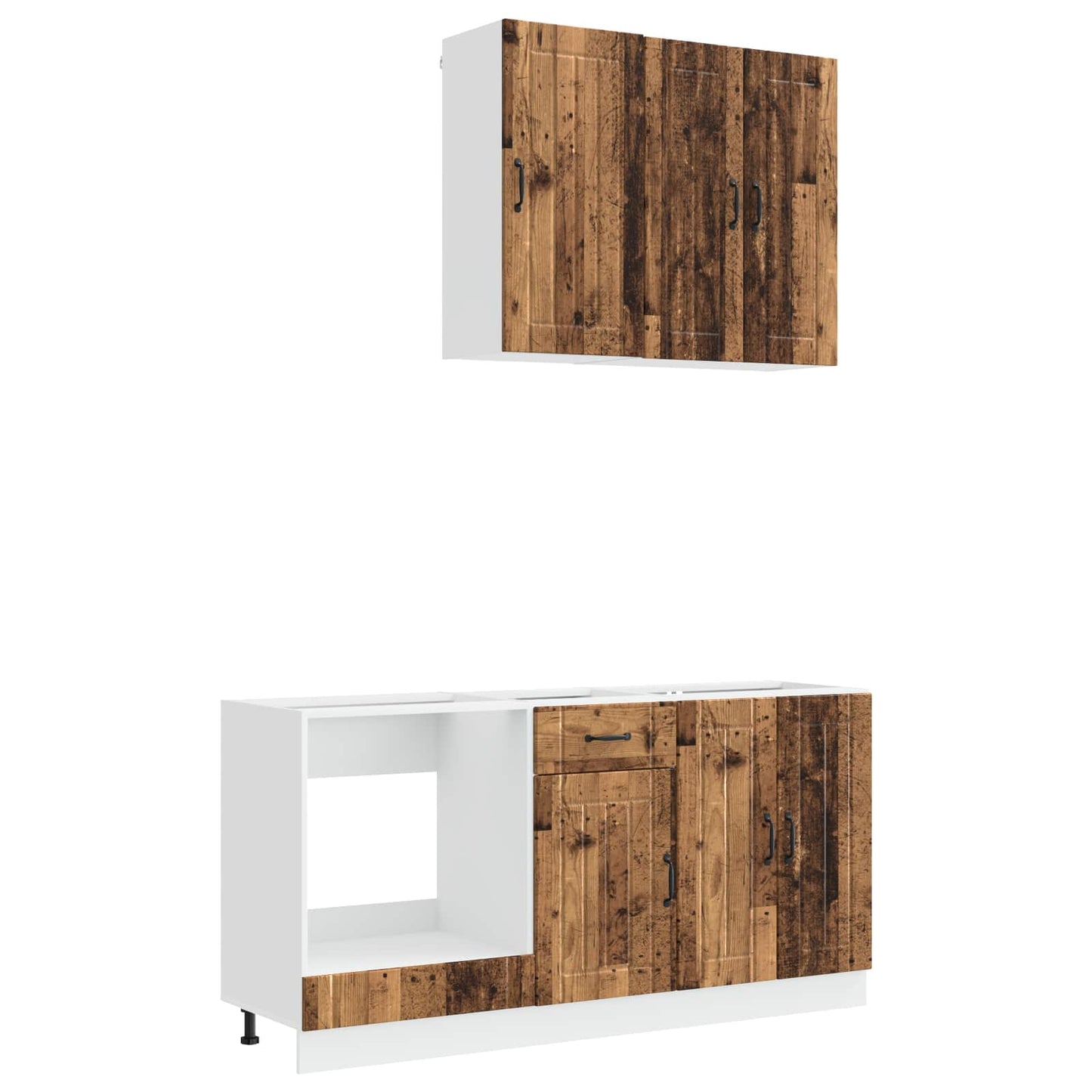 vidaXL Kitchen Unit LUCCA 5 pcs Old Wood Engineered Wood