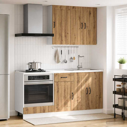 vidaXL Kitchen Unit LUCCA 5 pcs Artisan Oak Engineered Wood