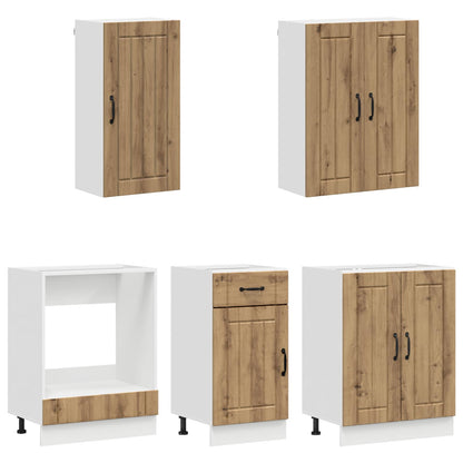 vidaXL Kitchen Unit LUCCA 5 pcs Artisan Oak Engineered Wood