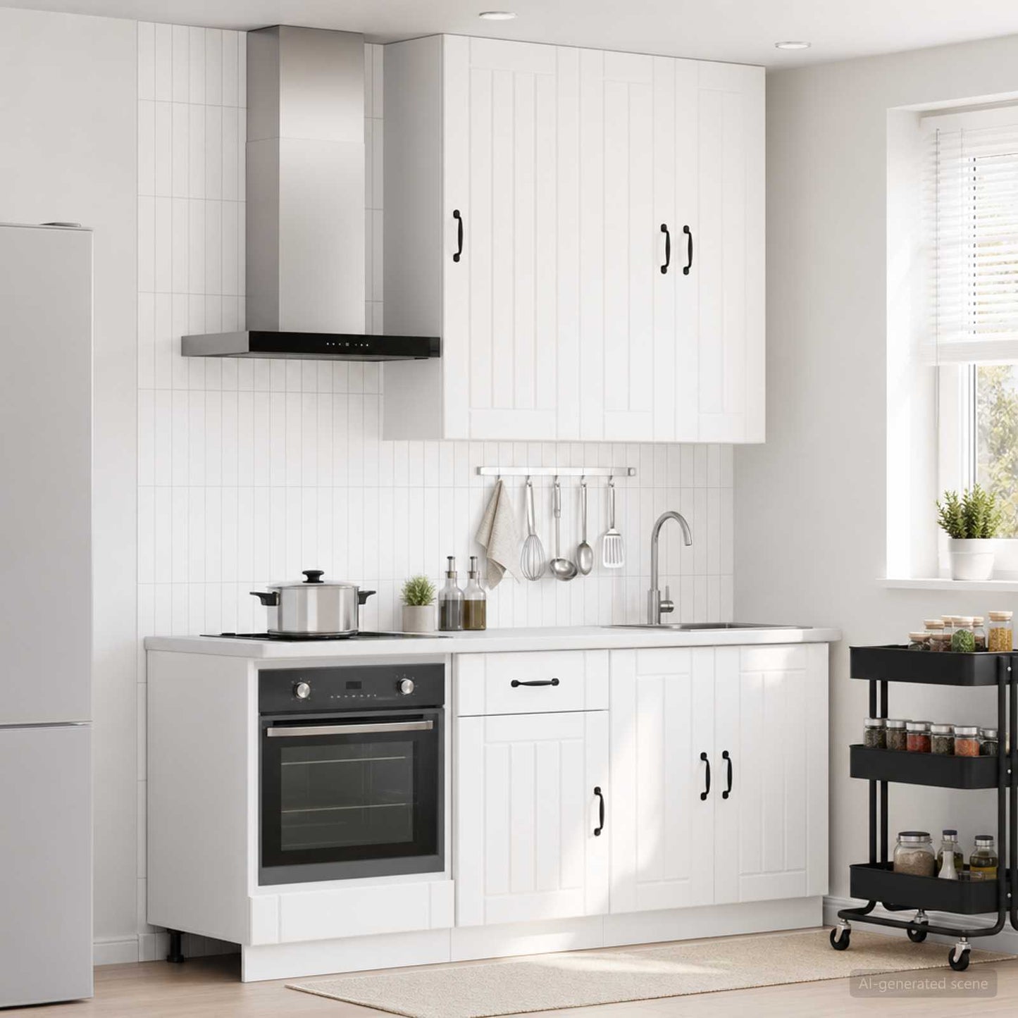 vidaXL Kitchen Unit LUCCA 5 pcs White