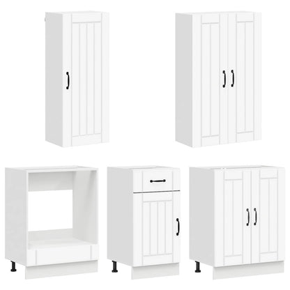 vidaXL Kitchen Unit LUCCA 5 pcs White
