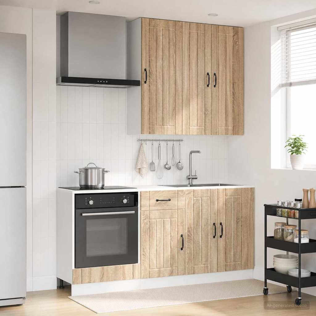 vidaXL Kitchen Unit LUCCA 5 pcs Sonoma Oak Engineered Wood