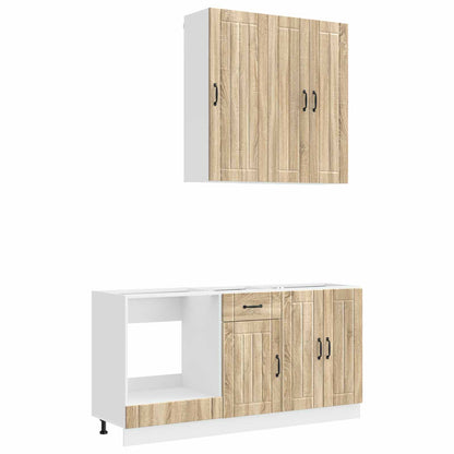 vidaXL Kitchen Unit LUCCA 5 pcs Sonoma Oak Engineered Wood