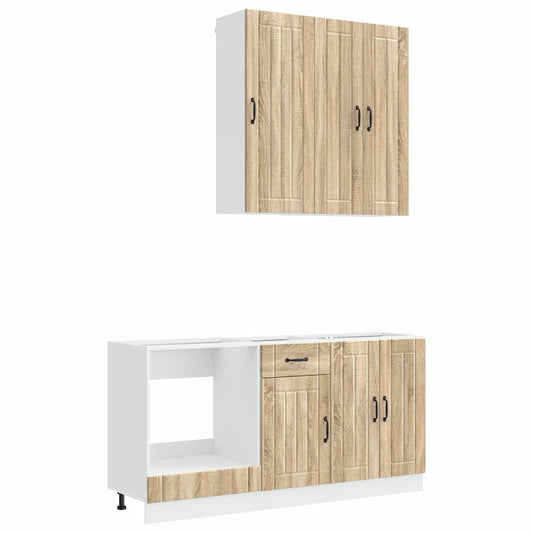 vidaXL Kitchen Unit LUCCA 5 pcs Sonoma Oak Engineered Wood