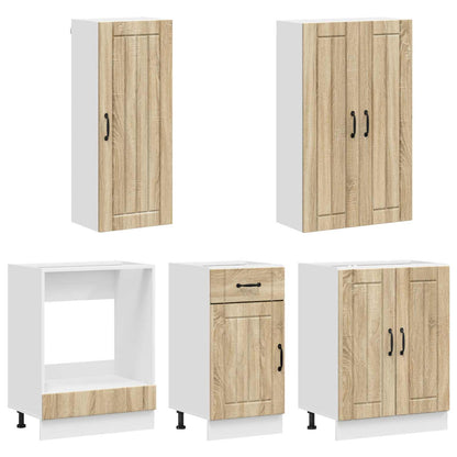vidaXL Kitchen Unit LUCCA 5 pcs Sonoma Oak Engineered Wood