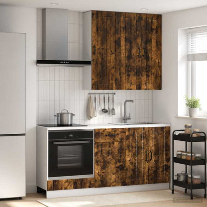 vidaXL Kitchen Unit LUCCA 5 pcs Smoked Oak Engineered Wood
