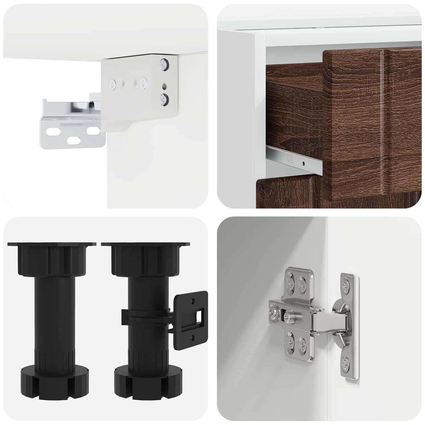 vidaXL Kitchen Unit LUCCA 5 pcs Brown Oak Engineered Wood