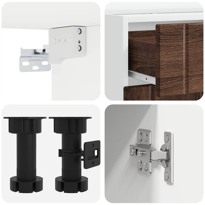 vidaXL Kitchen Unit LUCCA 5 pcs Brown Oak Engineered Wood