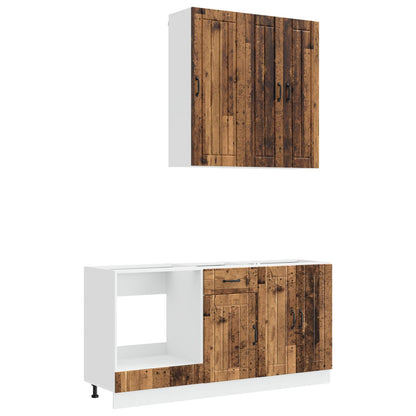 vidaXL Kitchen Unit LUCCA 5 pcs Old Wood Engineered Wood