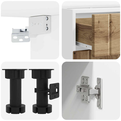 vidaXL Kitchen Unit LUCCA 5 pcs Artisan Oak Engineered Wood