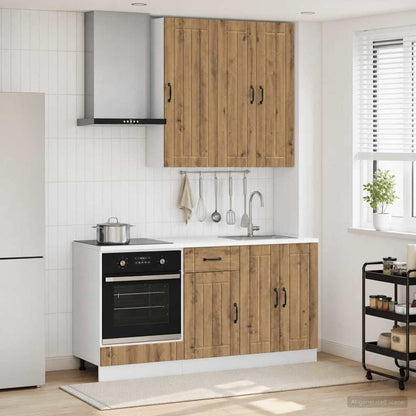 vidaXL Kitchen Unit LUCCA 5 pcs Artisan Oak Engineered Wood