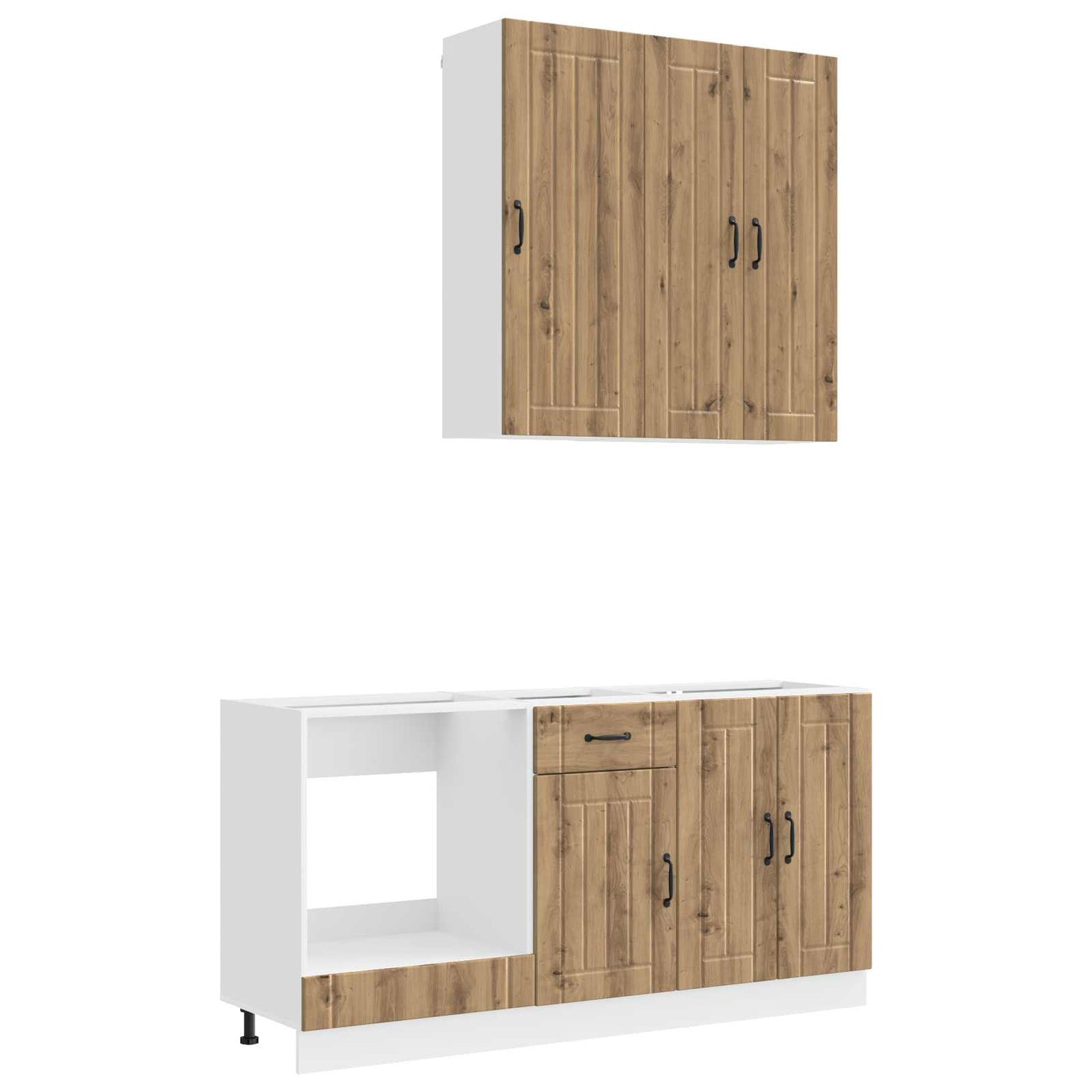vidaXL Kitchen Unit LUCCA 5 pcs Artisan Oak Engineered Wood