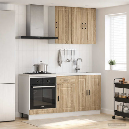 vidaXL Kitchen Unit PORTO 5 pcs Sonoma Oak Engineered Wood