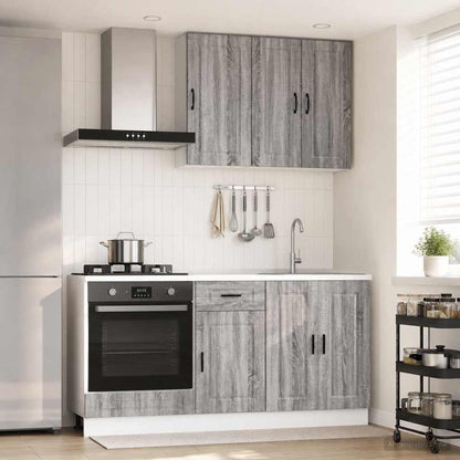 vidaXL Kitchen Unit PORTO 5 pcs Grey Sonoma Engineered Wood