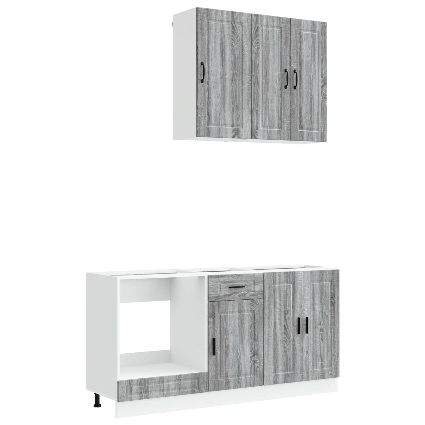 vidaXL Kitchen Unit PORTO 5 pcs Grey Sonoma Engineered Wood
