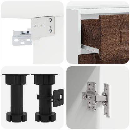 vidaXL Kitchen Unit PORTO 5 pcs Brown Oak Engineered Wood