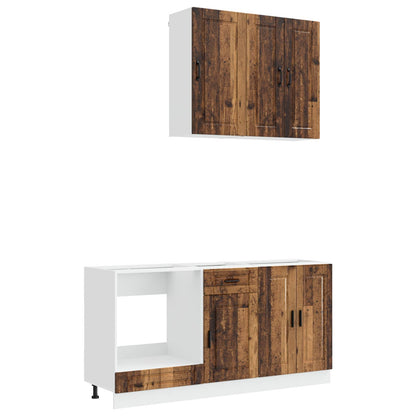 vidaXL Kitchen Unit PORTO 5 pcs Old Wood Engineered Wood