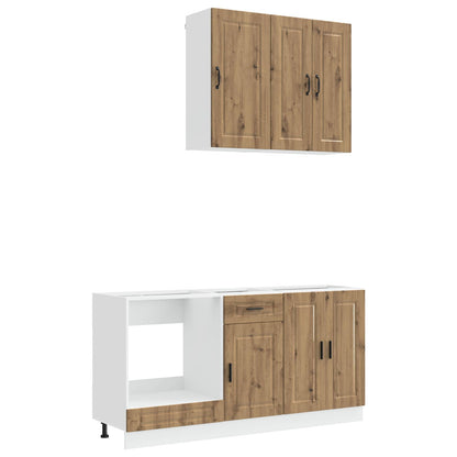 vidaXL Kitchen Unit PORTO 5 pcs Artisan Oak Engineered Wood