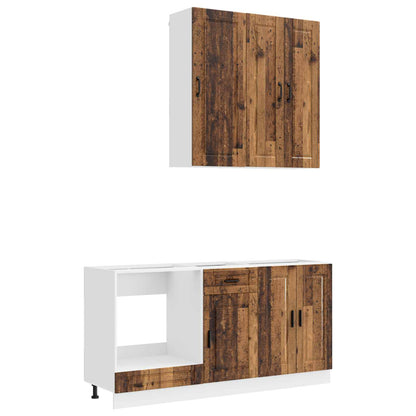 vidaXL Kitchen Unit PORTO 5 pcs Old Wood Engineered Wood