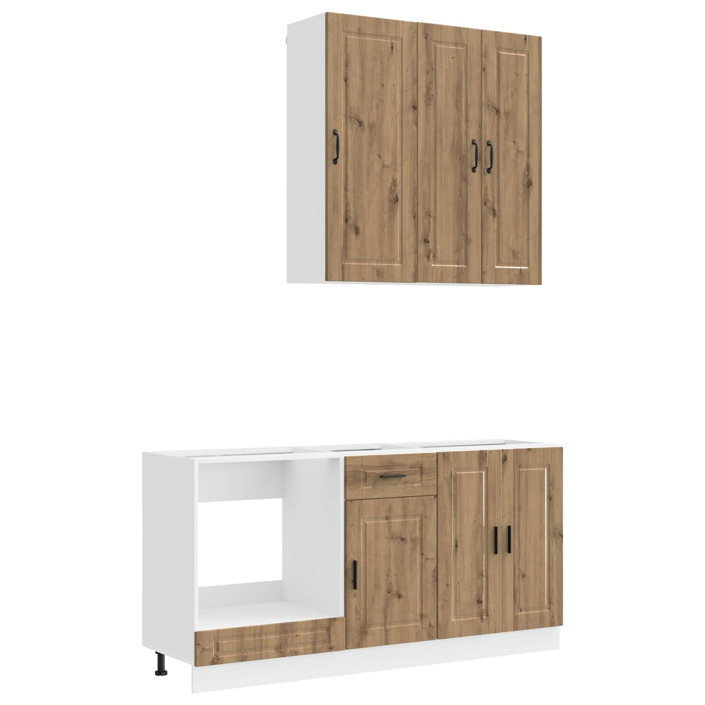 vidaXL Kitchen Unit PORTO 5 pcs Artisan Oak Engineered Wood